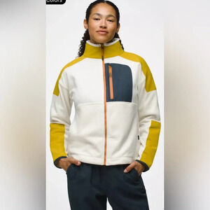 NWT Prana Peak Fleece Size XL Jacket Canvas / Golden Leaf